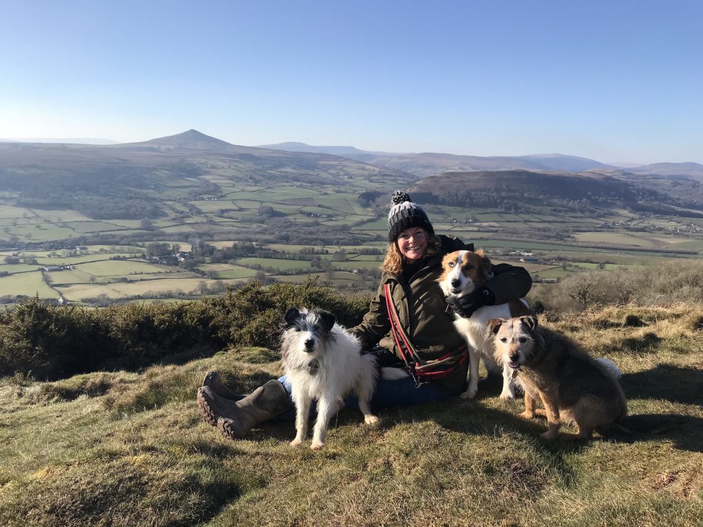 Kate Humble and her dogs